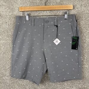 Travis Mathew Air And Space 8" Golf Shorts All Over Print Gray Size 30 1MAA662